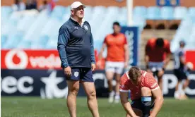  ?? Phill Magakoe/AFP/Getty Images ?? The Bulls coach, Jake White, said leaving 13 players in South Africa ‘was not ideal’. Photograph: