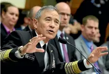  ?? PHOTO: REUTERS ?? US Pacific Command chief Admiral Harry Harris testifies before the House Armed Services Committee.