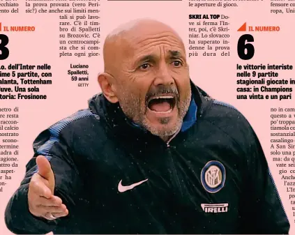  ?? GETTY ?? Luciano Spalletti, 59 anni