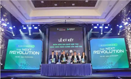  ?? Photo courtesy of VBA ?? The Academy of Blockchain and AI Innovation signed an MOU with its partners to provide training.