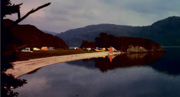  ??  ?? ABOVE:
The campsite of the Loch Ness and Morar Project on the shore of the Loch.
BELOW:
Project leader Adrian Shine at White Beach, Morar, 1979