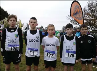  ??  ?? Sligo AC’s U12 Boys team who were taking part in the National Cross Country in Abbotstown.