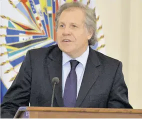  ??  ?? OAS Secretary General Luis Almagro