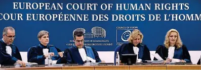  ?? ?? Rulings: Some of the 47 judges who hear cases in the European Court of Human Rights