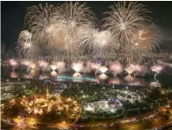  ??  ?? The fireworks can be viewed from multiple locations — Al Noor Island, Al Qasba, Flag Island and Khalid Lagoon Corniche.