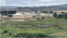  ??  ?? THE KwaMashu Waste Water Works Plant on Stonebridg­e Drive in Phoenix is causing an unbearable stench, say residents, who allege that waste is being buried on the site.