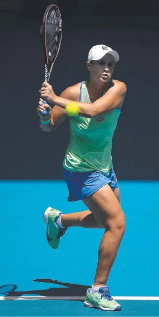  ?? Picture: AAP ?? Ash Barty is primed for a big run at the Australian Open.