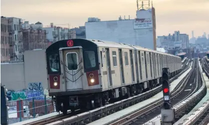  ?? ?? Crime on the New York subway is up 22% since the start of the year, according to the police department. Photograph: Richard Levine/ Alamy