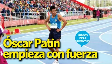  ??  ?? MOMENTO. Óscar Patín después de la competenci­a de marcha en Buenos Aires. (Foto: @DeporteEc)