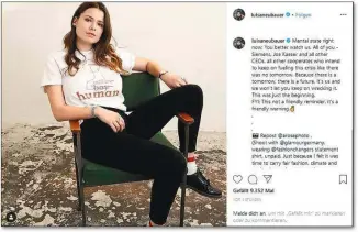  ??  ?? „Behaltet uns im Auge“, schreibt Neubauer auf Instagram, wo ihr Tausende Menschen folgen