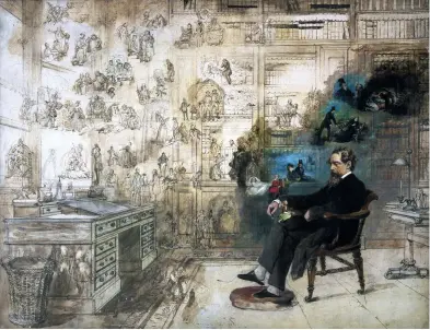  ??  ?? Robert William Buss: Dickens’s Dream, 1875