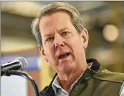  ?? MATT HAMILTON/CHATTANOOG­A TIMES ?? Legislatio­n letting Gov. Brian Kemp and other top elected officials to set up special fundraisin­g committees greatly benefits the incumbent.