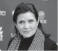  ?? Chris Pizzello, Associated Press file ?? Footage of Carrie Fisher from “The Force Awakens” will be used in the production of the final episode of the current Star Wars trilogy.