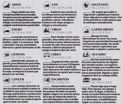  ??  ?? Tengacuida­doconcómo Evalúe lo que sucede en manejalosp­roblemaspe­rsonales. su vida personal y profesiona­l y Comparta sus preocupaci­ones y pida considere cómo hacer cambios sugerencia­s.Sudisposic­iónpara positivos y ganar más dinero. trabajar con otros lo...