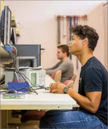  ??  ?? Left: With the addition of a new computer engineerin­g degree in fall 2018, Arkansas Tech University’s engineerin­g students now have three options of study, including mechanical and electrical engineerin­g. Right: Arkansas Tech, focuses on student...