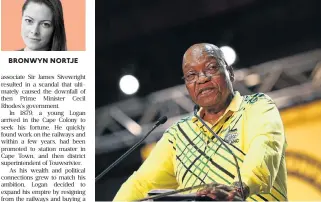  ?? /Masi Losi ?? Historical theme: President Jacob Zuma, whose increasing­ly unpredicta­ble behaviour has combined with corruption to contribute to the dearth of investment and economic growth in SA. BRONWYN NORTJE