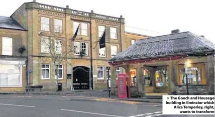  ??  ?? > The Gooch and Housego building in Ilminster which Alice Temperley, right, wants to transform