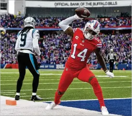  ?? ADRIAN KRAUS/ASSOCIATED PRESS ?? Bills wide receiver Stefon Diggs will test Falcons second-year cornerback A.J. Terrell when he lines up on Terrell’s side today.