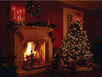  ??  ?? Using a spark guard, using candles safely and keeping the tree watered can help reduce fire risks.