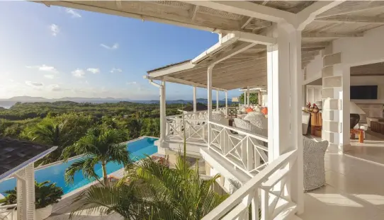  ??  ?? Facing page: Villa Tamarindo, Beachlands, Barbados, with Savills. $28m. Above: Oliver Messel villa, Mustique, with Knight Frank. From $5.96m