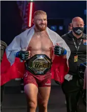  ??  ?? Jan Blachowicz claims light heavyweigh­t title with TKO win over Dominick Reyes