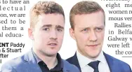  ??  ?? INNOCENT Paddy Jackson &amp; Stuart Olding after acquittal