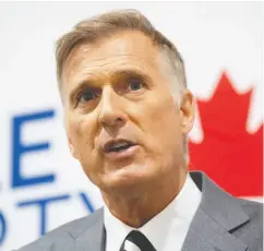  ?? ADRIAN Wyld / THE CANADIAN PRESS ?? Maxime Bernier, a former minister in the government of Stephen Harper, quit the Conservati­ve party in 2018 after narrowly losing a leadership contest to Andrew Scheer.