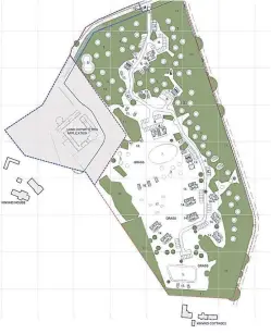  ??  ?? A graphic showing the planned eco-camp at Kinvaid Farm, Moneydie.