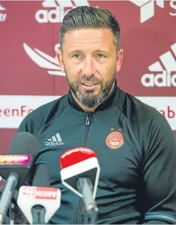  ?? Picture: SNS. ?? Derek McInnes: impressed by the Slovenian side’s cool heads in second leg against Levski Sofia.