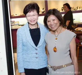  ??  ?? Carrie Lam and Kai- yin Lo