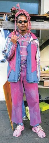  ?? Picture: SUPPLIED ?? FASHION AND FUN: Sonwabile Qinela shows off his colourful attire at The Mustard during the Anti-Social Market day