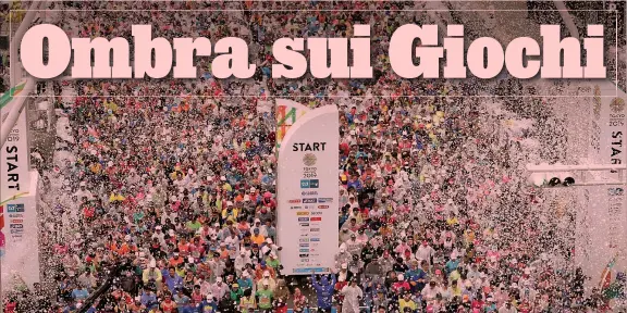  ?? EPA ?? Richieste record
Per l’edizione 2020 della maratona di Tokyo si erano candidati 311mila atleti per i 38mila pettorali a disposizio­ne