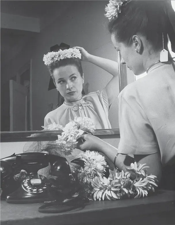  ?? ?? Gothic gaze: Maeve Brennan in 1945, a decade after she moved to New York from Dublin; far left, author ClaireLoui­se Bennett