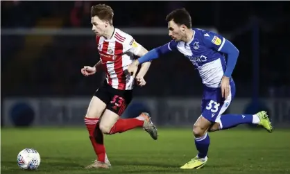  ??  ?? There have been no games in League One since 10 March when Bristol Rovers v Sunderland was one of four games. Photograph: James Marsh/BPI/Shuttersto­ck
