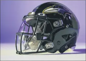  ?? HONS ?? This photo provided by Oakley shows a new face shield designed by Oakley. With NFL training camps set to start at the end of the month, the league believes it is closer to one answer when it comes to player safety in the midst of the coronaviru­s pandemic.