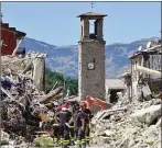  ??  ?? Amatrice: reduced to rubble