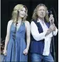  ?? MARK HUMPHREY - THE AP ?? Alison Krauss, left, and Robert Plant perform at the Bonnaroo music festival in Manchester, Tenn., in 2008. The duo are back this month with a new album of covers, “Raise the Roof” out Friday from Rounder Records.