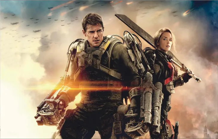  ?? ?? Tom Cruise and Emily Blunt star in “Edge of Tomorrow”