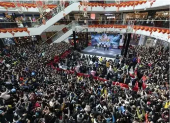  ?? REUTERS FILE PHOTO ?? A promotiona­l event for The Mermaid drew a large crowd in Taiyuan, Shanxi province. But ticket sales are down.