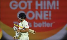  ?? ?? England's Rory Burns walks off after being dismissed in Adelaide. Photograph: Morgan Sette/Reuters