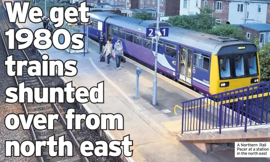  ??  ?? A Northern Rail Pacer at a station in the north east