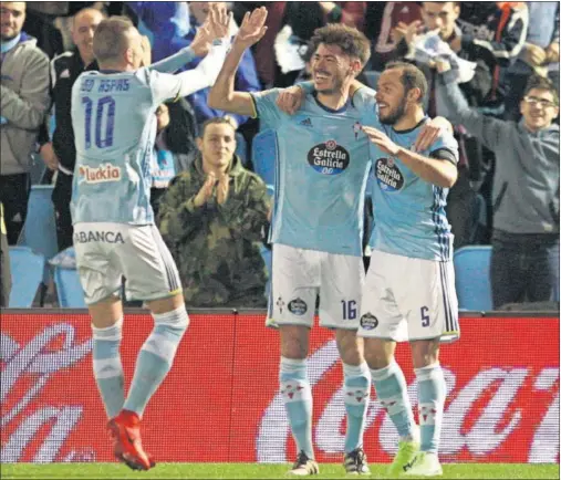  ??  ?? VUELTA A LA VICTORIA. El Celta ganó ayer de nuevo después de tres derrotas y un empate en los anteriores cuatro partidos.