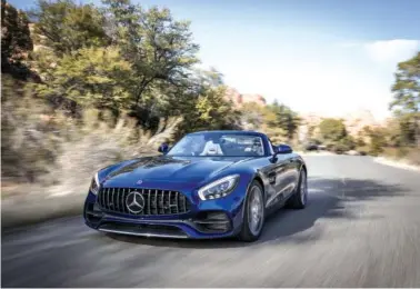  ?? (Mercedes-Benz) ?? The 2018 Mercedes-AMG GT Roadster, the latest variant of the stunning Mercedes-AMG GT sports coupe, which debuted in September 2014.