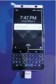  ?? AFP ?? The new BlackBerry KEYone.