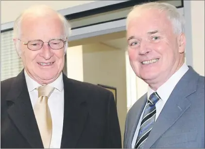  ??  ?? Seamus Mcconville with John Barry at the official opening of The Kerryman’s new headquarte­rs in Denny Street, Tralee, in 2007.