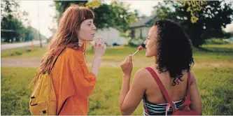  ?? COURTESY TIFF ?? Michaela Kurimsky as Lou and Karena Evans as Chantal in “Firecracke­rs.”