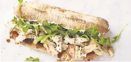  ?? STARBUCKS ?? Starbucks’ newMercato lunch menu includes an herbed chicken and fig spread sandwich.
