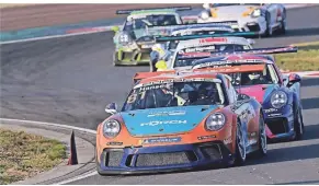  ?? FOTO: PORSCHE/KRÄLING ?? Julian Hanses war auch in diesem Jahr in Oschersleb­en
am Start.