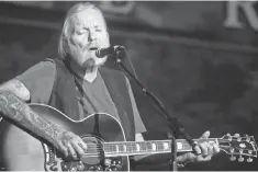  ?? JASON VORHEES, THE MACON TELEGRAPH, VIA AP ?? Gregg Allman performs at Hawkins Arena in Macon, Ga., in May 2016. The Rock and Roll Hall of Famer died May 27 at age 69.