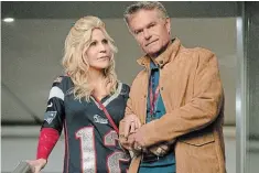  ?? ?? Jane Fonda, left, and Harry Hamlin show that an acting career never has to end in “80 for Brady.”